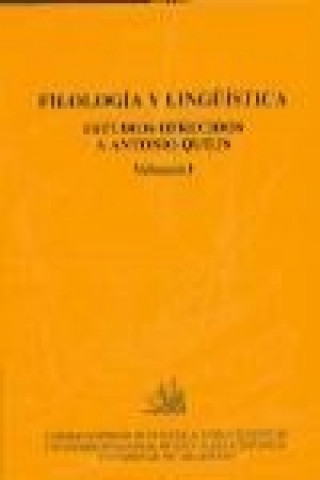 Kniha Filología y lingüística : estudios ofrecidos a Antonio Quilis 