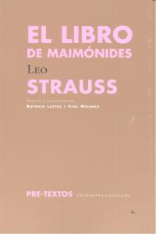 Carte El libro de Maimónides Leo Strauss