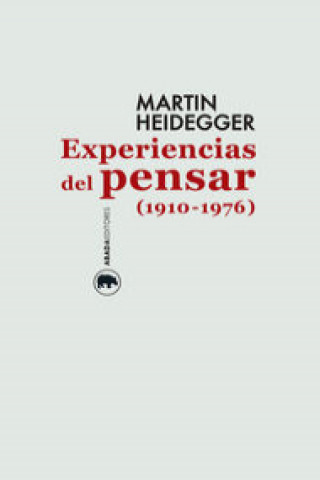 Kniha Experiencias del pensar, 1910-1976 Martin Heidegger