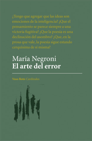 Livre EL ARTE DEL ERROR 