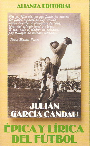 Kniha Épica y lírica del fútbol Julián García Candau