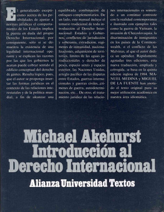 Knjiga Introducción al derecho internacional Michael Akehurst