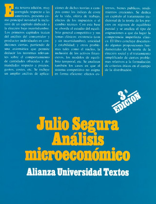 Kniha Análisis microeconómico Julio Segura