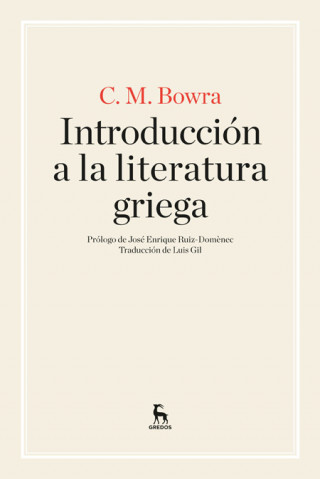 Książka Introducción a la literatura griega C.M BOWRA