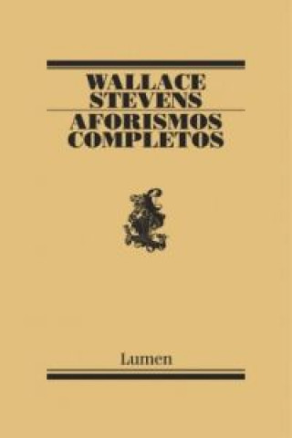 Carte Aforismos completos Wallace Stevens