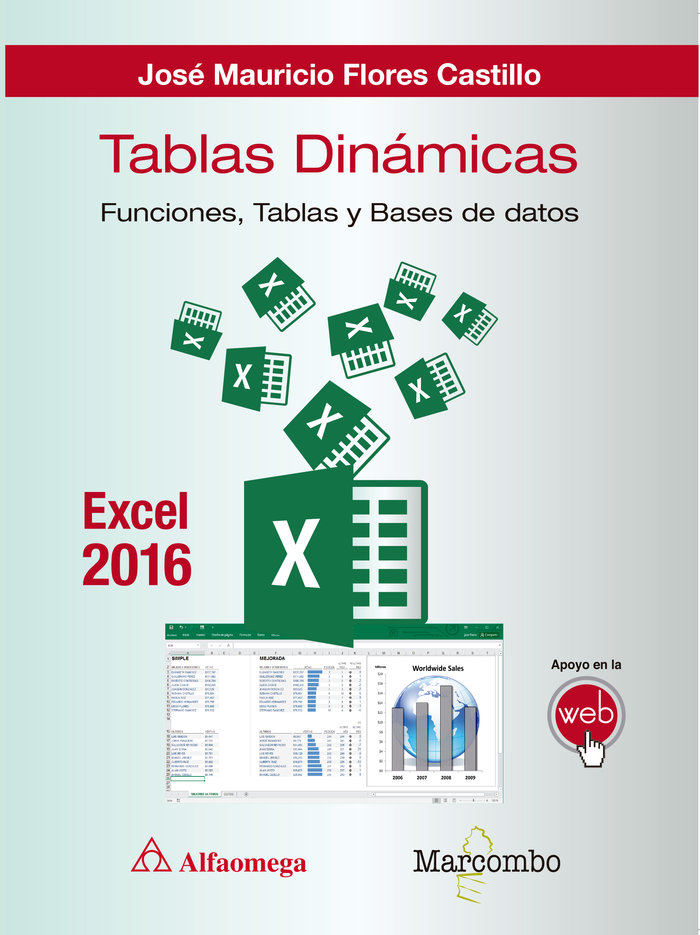 Книга Tablas dinámicas con Excel 2016.Funciones, tablas y bases de datos 