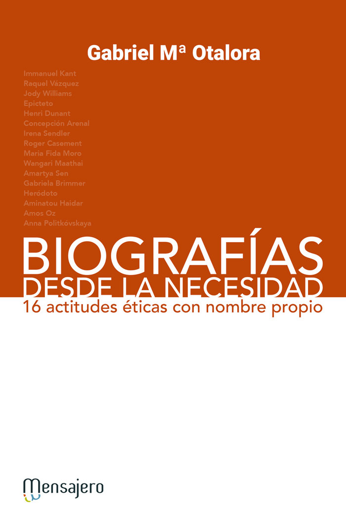 Carte BIOGRAFIAS DESDE LA NECESIDAD (16 ACTITUDES ETICAS) 