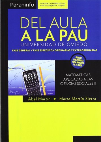 Carte Del aula a la PAU : matemáticas aplicadas a las ciencias sociales II Marta Martín Sierra