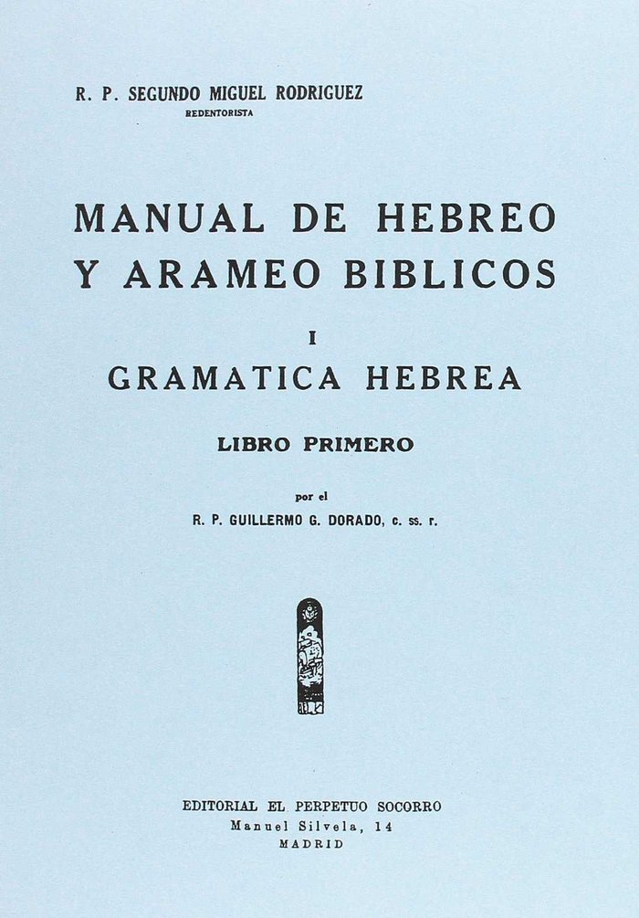 Knjiga Gramática hebrea Segundo Miguel Rodríguez