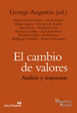 Kniha El cambio de valores : análisis y respuestas José Luis Vázquez Pérez