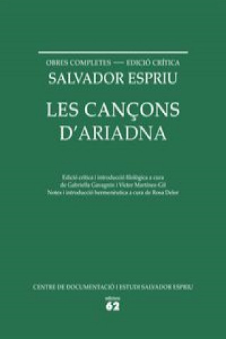 Kniha Les cançons d'Ariadna SALVADOR ESPRIU