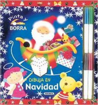 Buch Dibuja en Navidad : (pinta y borra) 