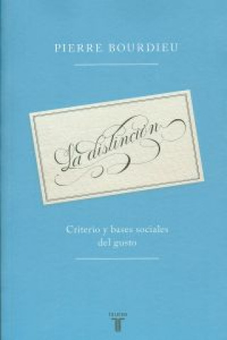 Carte La distinción : criterio y bases sociales del gusto Pierre Bourdieu
