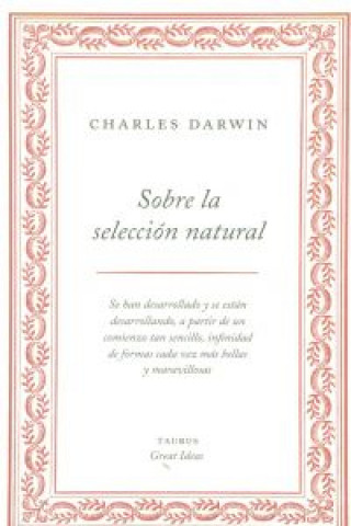 Kniha Sobre la selección natural Charles Darwin