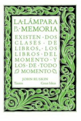 Kniha La lámpara de la memoria JOHN RUSKIN