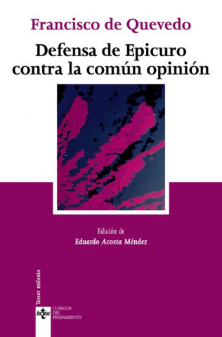 Knjiga Defensa de Epicuro contra la común opinión Francisco de Quevedo