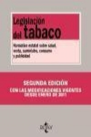 Książka Legislación del tabaco : normativa estatal sobre salud, venta, suministro, consumo y publicidad 