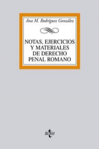 Kniha Notas, ejercicios y materiales de derecho penal romano Ana María Rodríguez González