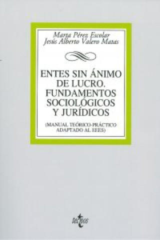 Könyv Entes sin ánimo de lucro : fundamentos sociológicos y jurídicos : manual teórico-práctico adapatado al EEES Marta Pérez Escolar