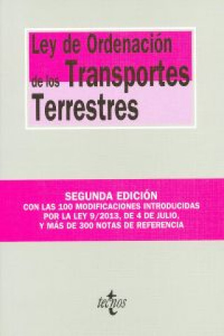 Kniha Ley de ordenación de los transportes terrestres 