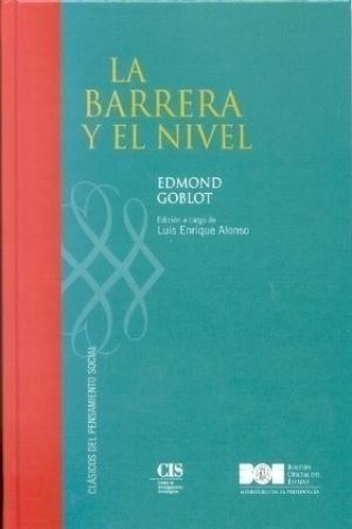 Kniha La barrera y el nivel Edouard Goblot