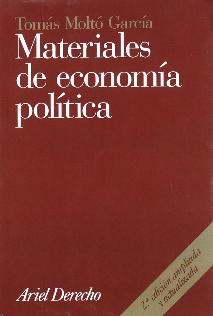 Kniha Materiales de economía política Tomás Moltó García