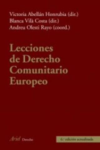 Könyv Lecciones de Derecho Comunitario Europeo BLANCA VILA