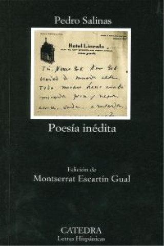 Книга Poesía inédita Pedro Salinas