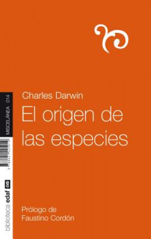 Książka El Origen de Las Especies Charles Darwin