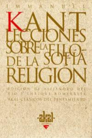 Книга Lecciones sobre la filosofía de la religión Immanuel Kant