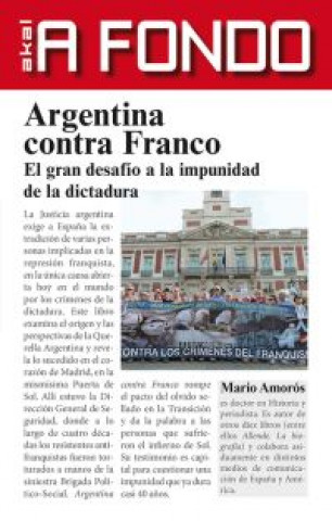 Książka Argentina contra Franco : el gran desafío a la impunidad de la dictadura Mario Amorós Quiles