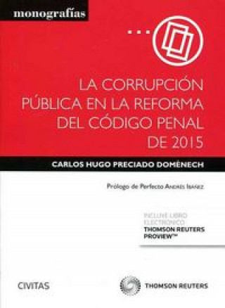 Könyv La corrupción pública en la reforma del Código Penal de 2015 