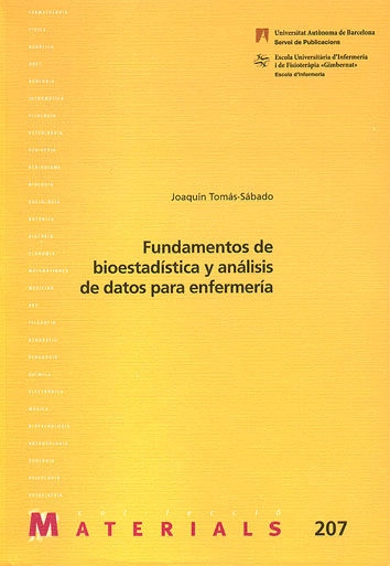 Kniha Fonaments de bioestadística i análisis de dades per a infermeria Joaquín Tomás-Sábado