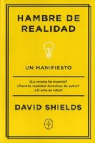 Könyv Hambre de realidad David Shields