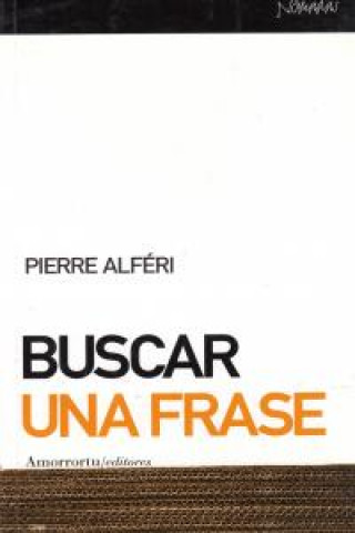 Kniha Buscar una frase Pierre Alféri