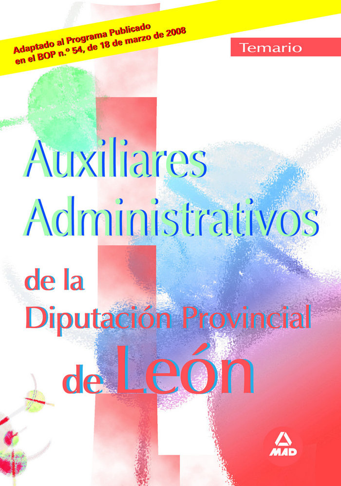 Livre Auxiliares Administrativos, Diputación Provincial de León. Temario Fernando Martos Navarro