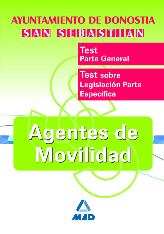 Kniha Agentes de Movilidad, Ayuntamiento de Donostia-San Sebastián. Test parte general y específica Fernando Martos Navarro