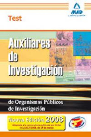 Kniha Auxiliares de Investigación, Organismo Públicos de Investigación. Test Fernando Martos Navarro