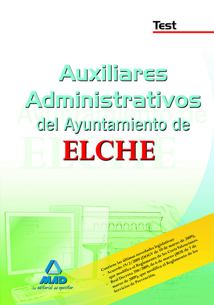 Carte Auxiliares Administrativos, Ayuntamiento de Elche. Test Fernando Martos Navarro