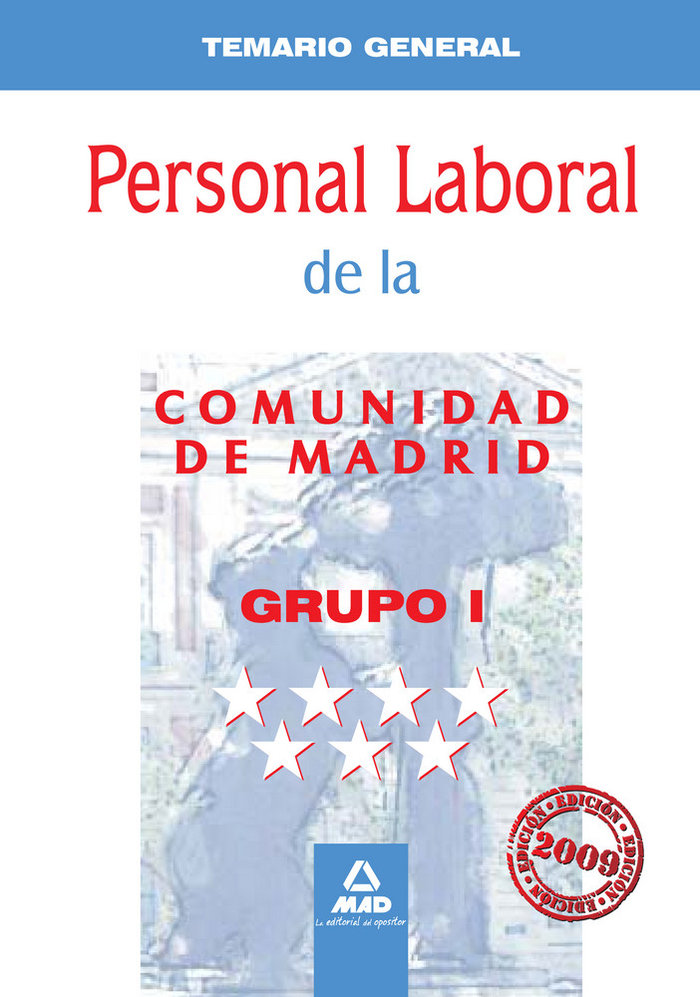Kniha Personal Laboral, Grupo I, Comunidad de Madrid. Temario general Fernando Martos Navarro