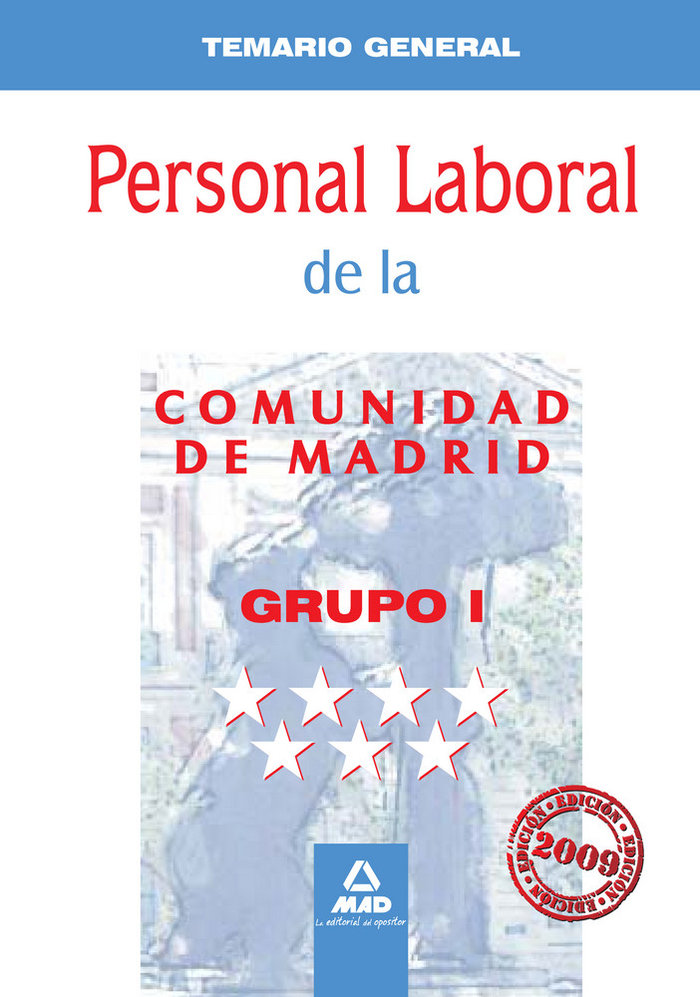 Knjiga Personal Laboral, Grupo I, Comunidad de Madrid. Temario general Fernando Martos Navarro