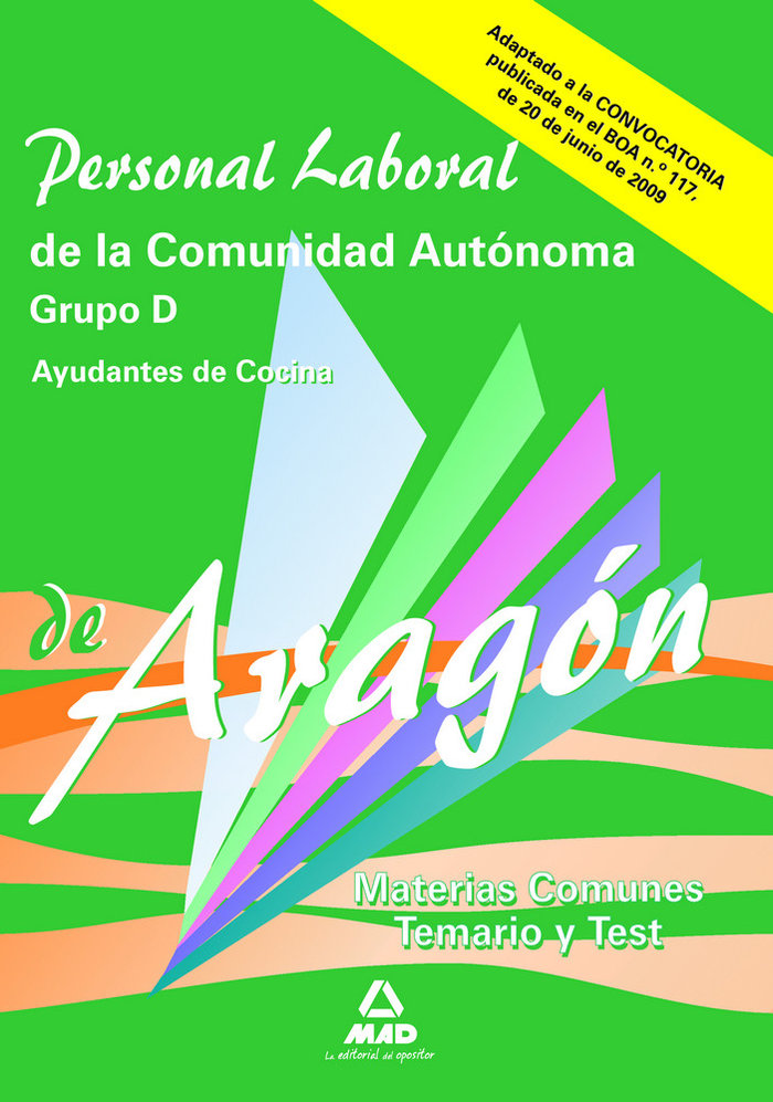Könyv Personal Laboral, Grupo D, Comunidad Autónoma de Aragón. Temario y test de materias comunes Fernando Martos Navarro