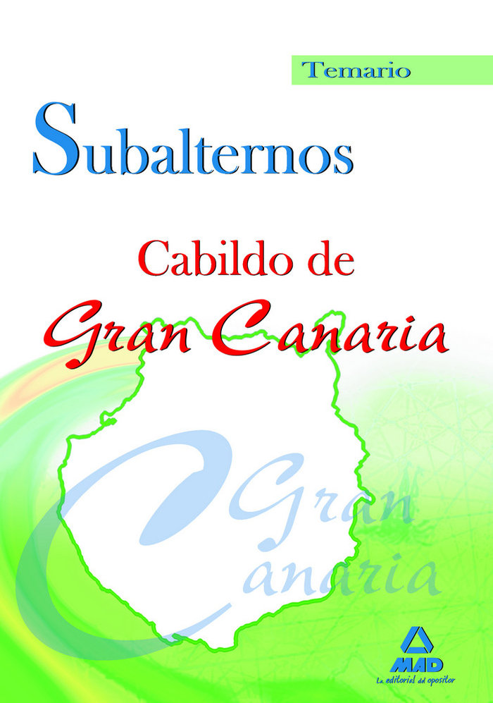 Carte Subalternos, Cabildo de Gran Canaria. Temario Fernando Martos Navarro
