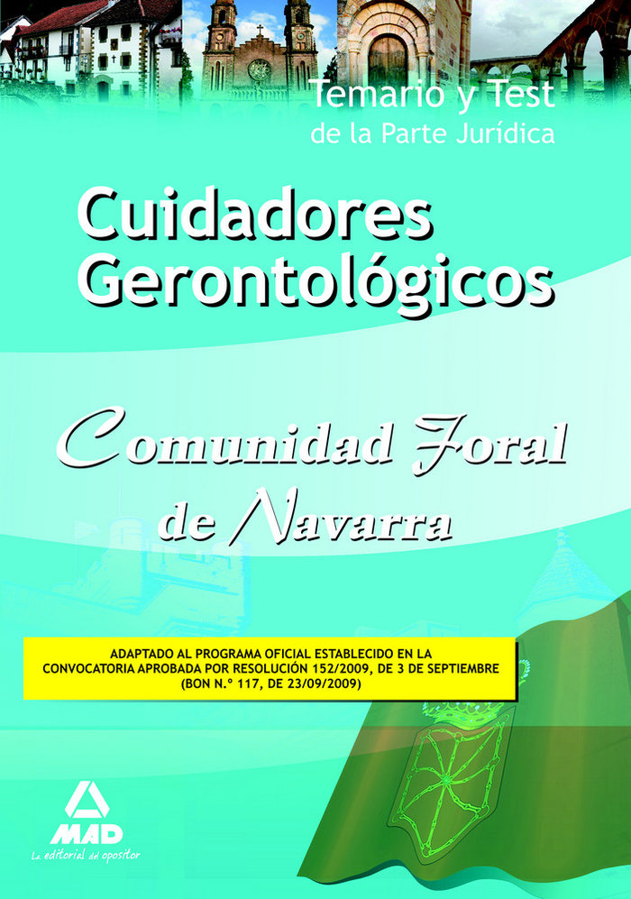 Buch Cuidadores Gerontológicos, Comunidad Foral de Navarra. Temario y test de la parte jurídica 