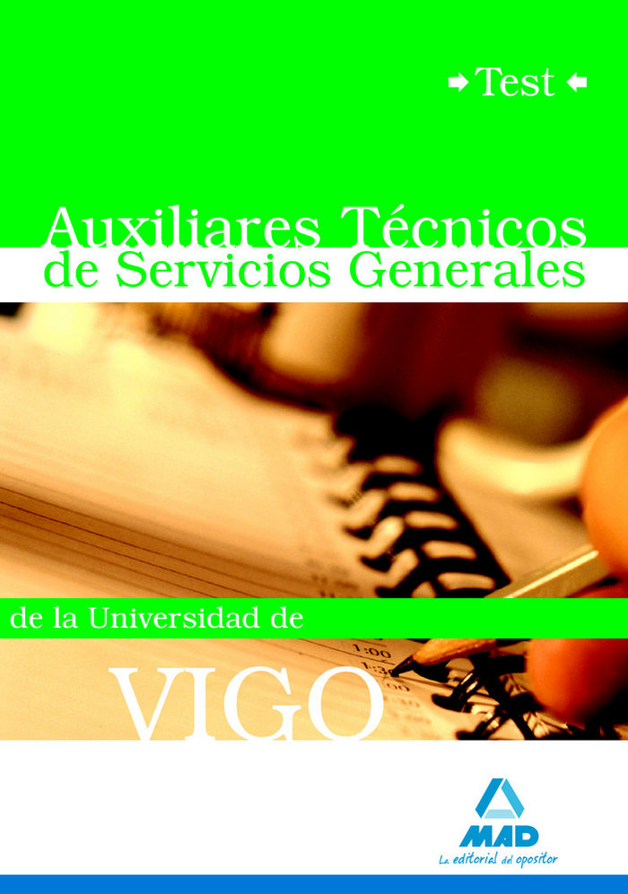 Kniha Auxiliares Técnico de Servicios Generales, Universidad de Vigo. Test Juan Desongles Corrales