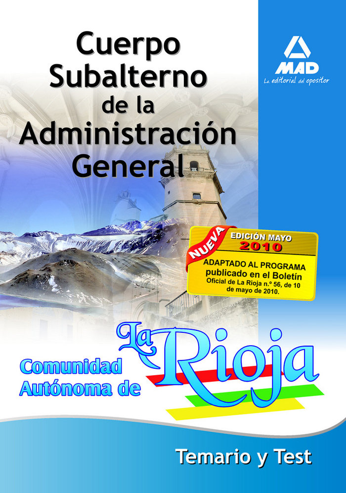 Buch Cuerpo Subalterno de la Administración General, Comunidad Autónoma de La Rioja. Temario y test Fernando Martos Navarro