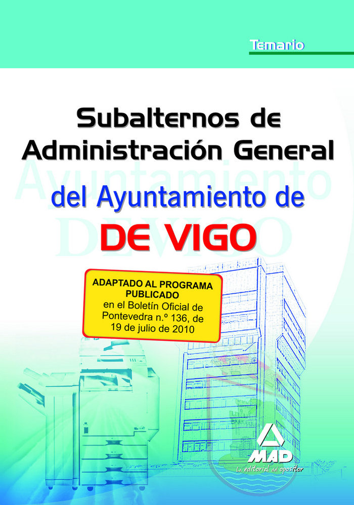 Kniha Subalterno de administración general del Ayuntamiento de Vigo. Temario 