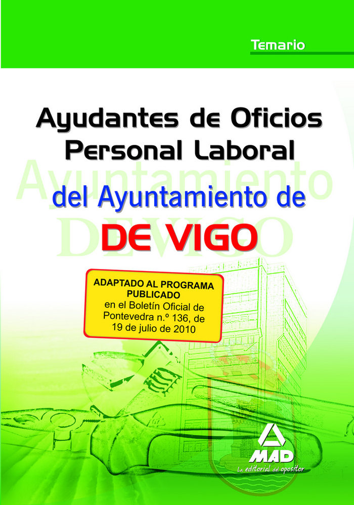 Kniha Ayudantes de oficios personal laboral del Ayuntamiento de Vigo. Temario 