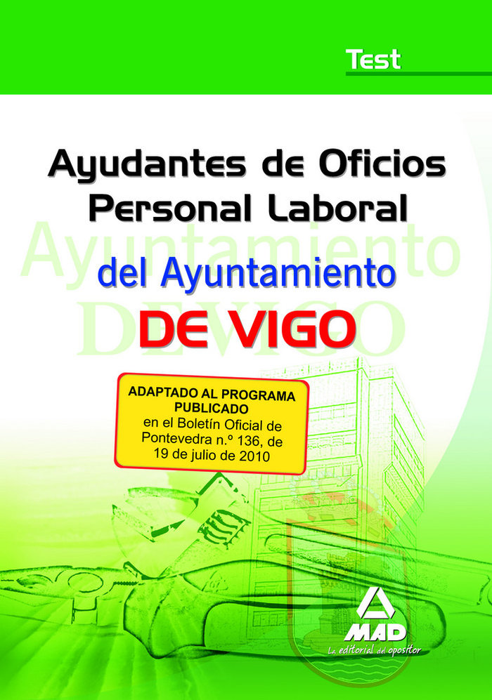 Carte Ayudantes de oficios personal laboral del Ayuntamiento de Vigo. Test. 