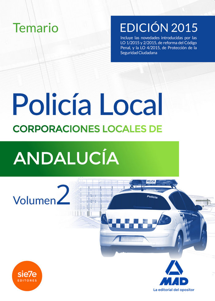 Książka Policía Local de Andalucía. Temario general, volumen II 